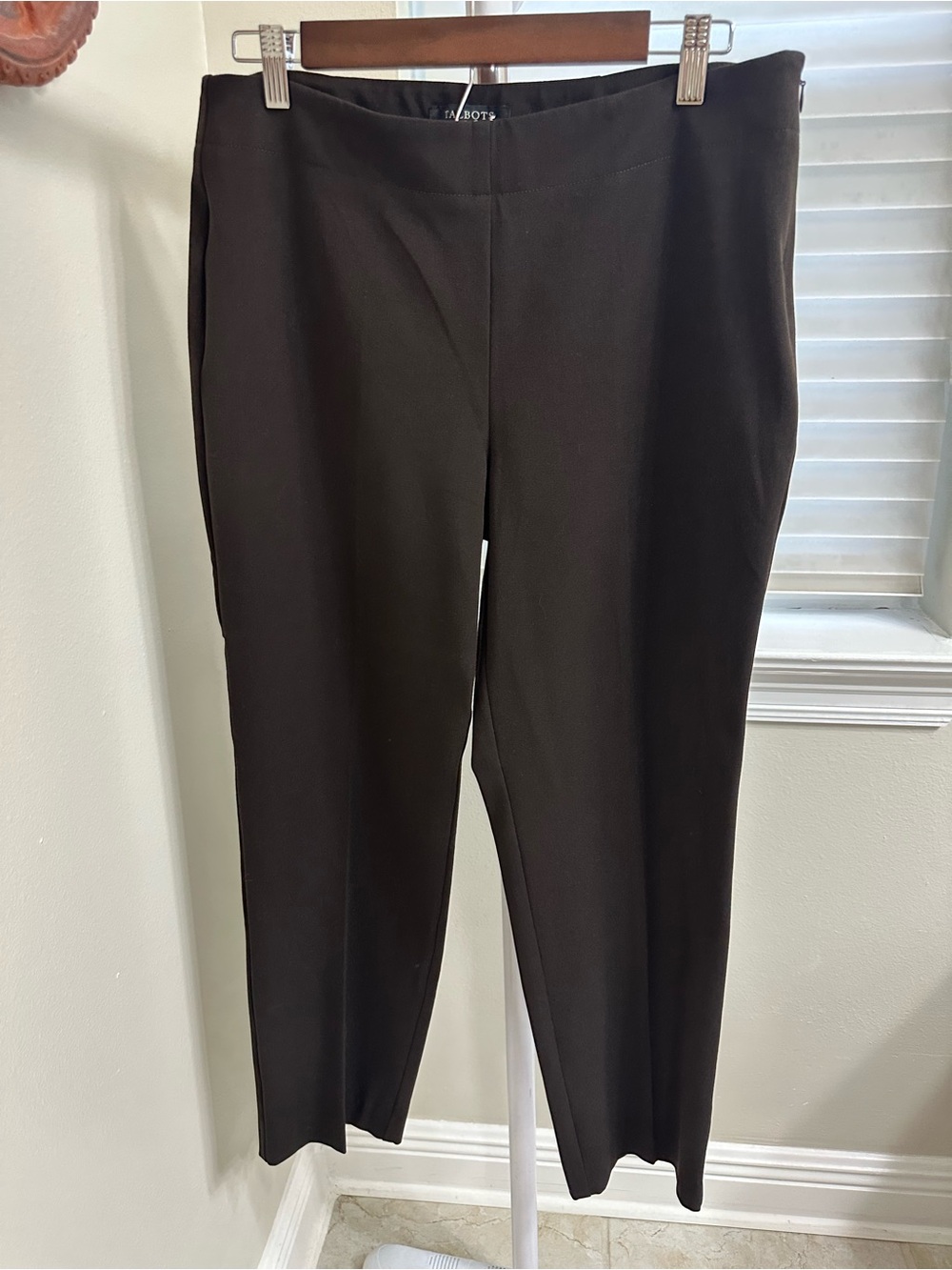 Talbots Brown Slim Ponte Ankle Trousers, Slim fit, L